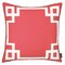Homeroots Red & White Geometric Decorative Throw Pillow Cover 18 x 18 in. 355321 - alternate 1